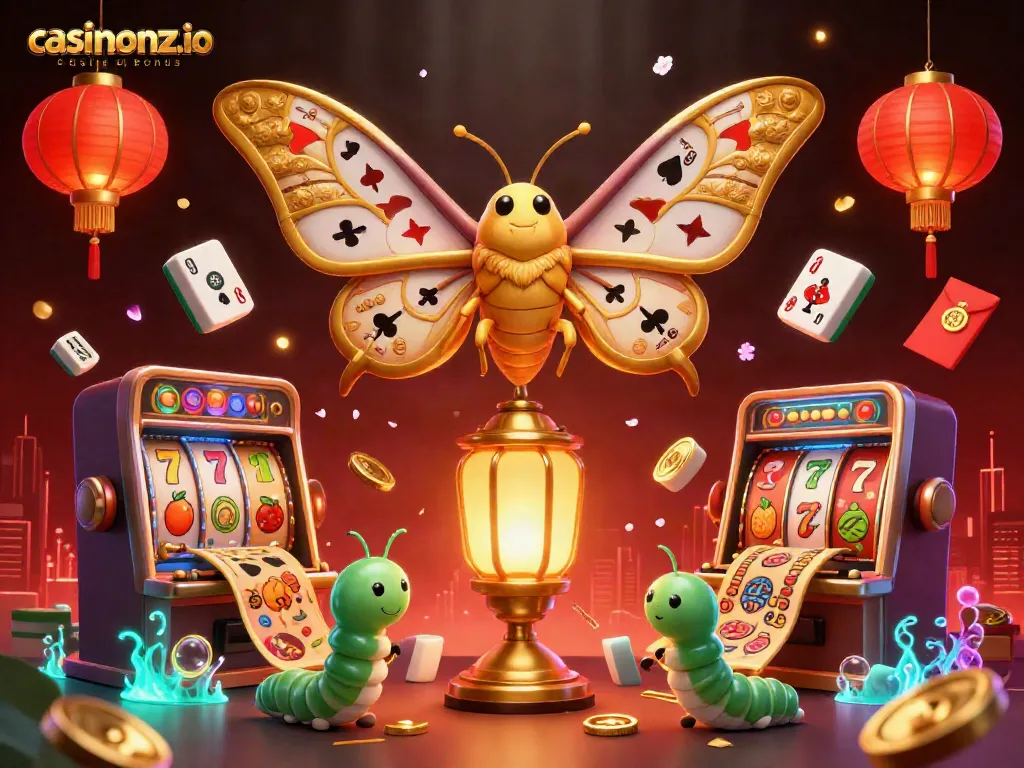 Engage with casinosnz.io casino bonus through vibrant 3D casino scenes illuminated with rich colors and animations.