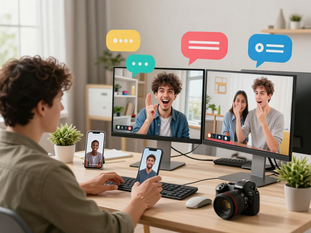 Interactive spicychat scene depicting diverse users engaged in lively conversation.